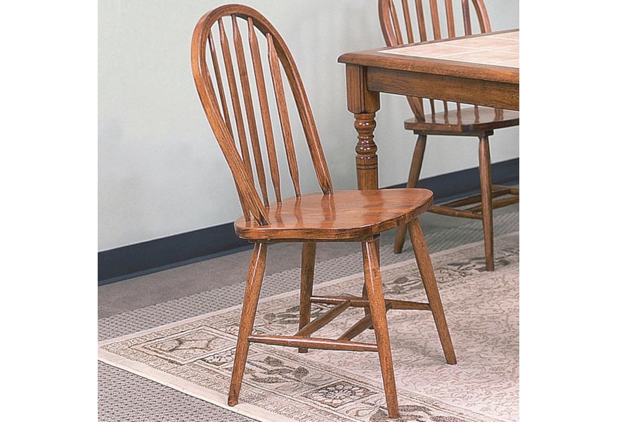 Crown Mark Windsor Solid 2305d Oak Rta Dark Oak Dining Side Chair