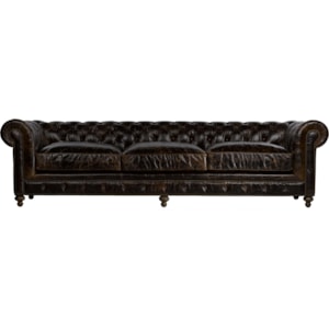 Cigar Club Extra Long Cigar Club Leather Sofa In Classic