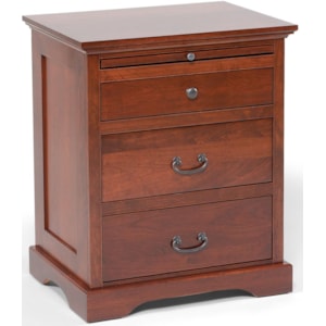Daniel S Amish Elegance 3 Drawer Nightstand With Pullout Shelf Belfort Furniture Night Stands