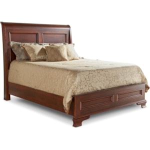 Daniels Amish Classic Queen Sleigh Bed With Low Footboard Sprintz Furniture Sleigh Beds