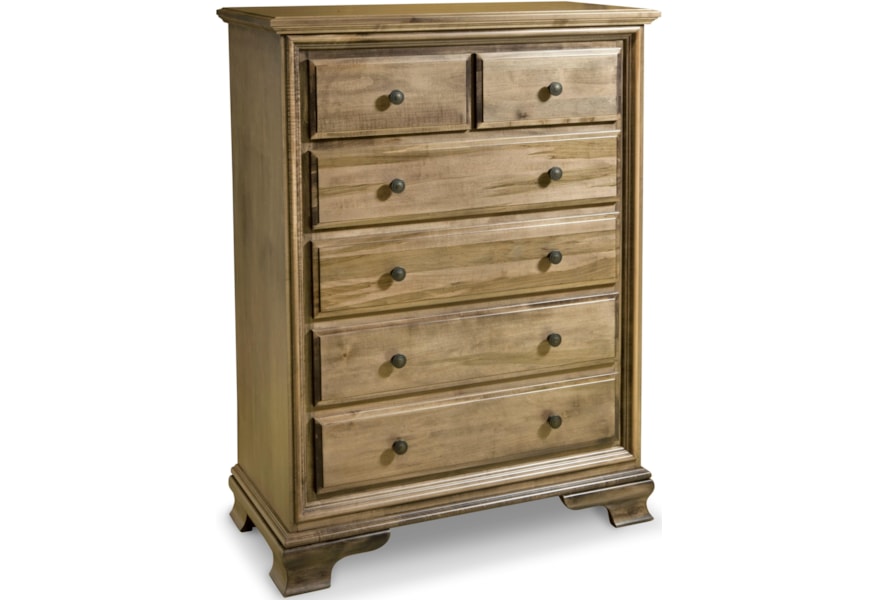 Daniel S Amish Classic 6 Drawer Chest Fashion Furniture Drawer