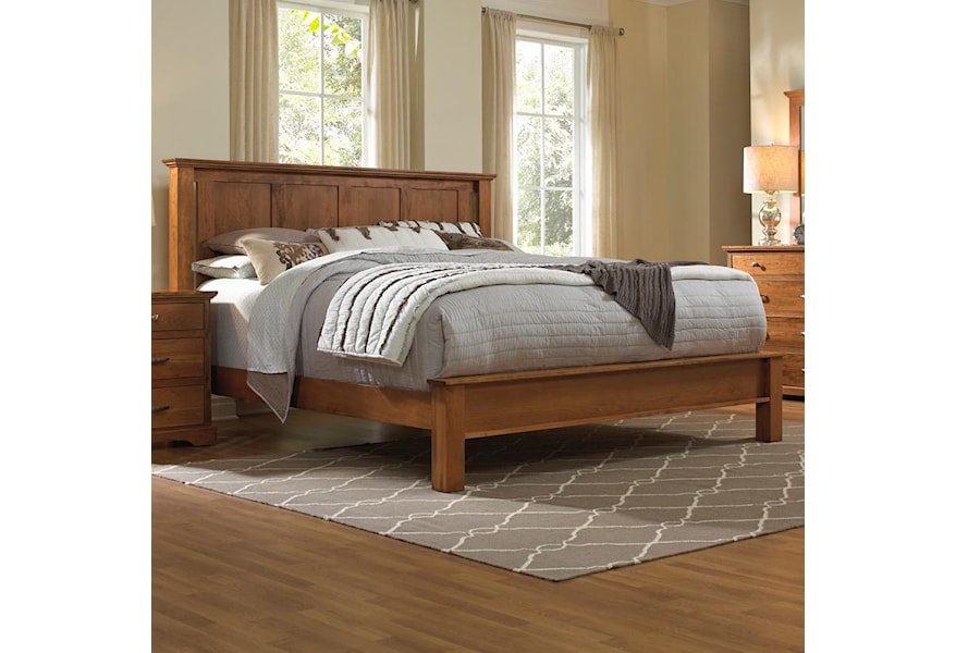 Daniel S Amish Elegance Solid Wood King Bed With Low Footboard Belfort Furniture Panel Beds