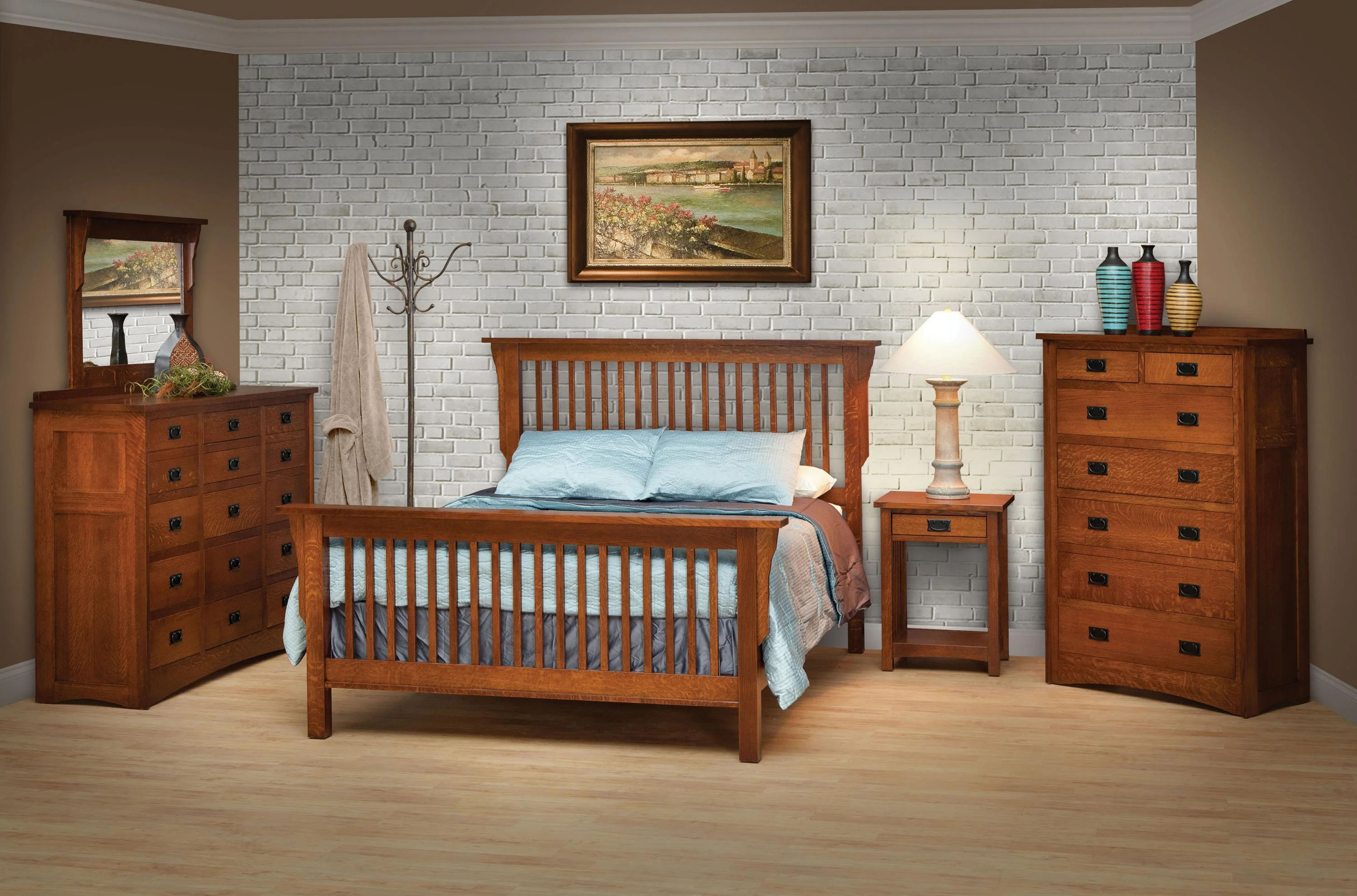 white christmas dresses Dresser and Nightstand Set for Bedroom Nathan James Color: Brown main image 0