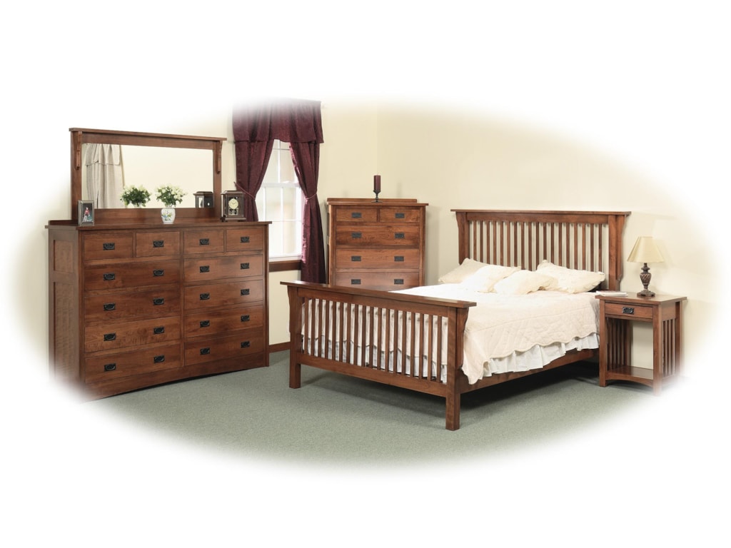 Daniel S Amish Mission 12 Drawer Solid Wood Double Dresser