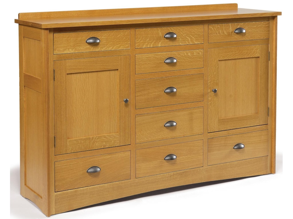 Daniel S Amish Mission 9 Drawer Solid Wood Triple Dresser With 2