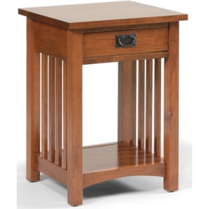 Daniel S Amish Mission 1 Drawer Mission Style Open Nightstand With 1 Shelf Belfort Furniture Night Stands