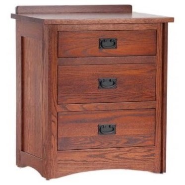 Daniel S Amish Mission 37 3113 3 Drawer Nightstand Pilgrim Furniture City Nightstands