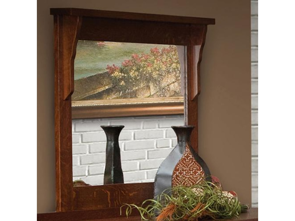 Daniel S Amish Mission 42 X 36 Landscape Mirror With Solid Wood Daniel S Amish Mission42 X 36 Mirror