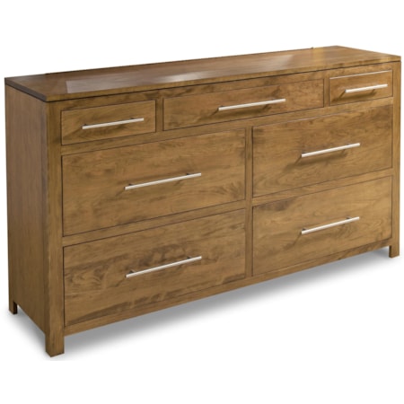 Daniels Amish Modern 35-3657 7-Drawer Double Dresser with Floating, Zero Overhang Top | Sprintz Furniture | Dressers Daniels Amish Modern 35-3657 7-Drawer Double Dresser with Floating, Zero Overhang Top | Sprintz Furniture | Dressers