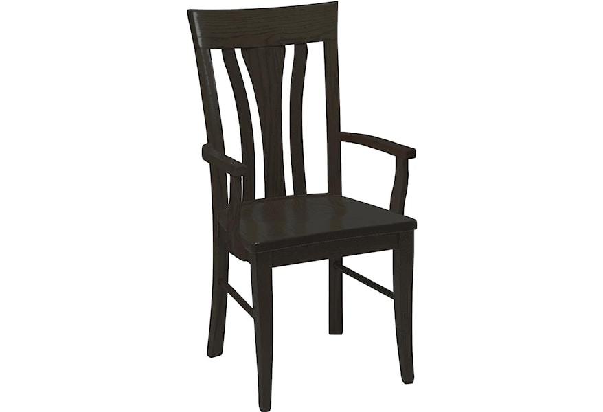 Daniels Amish Chairs And Barstools Tulip Back Arm Chair With Wood