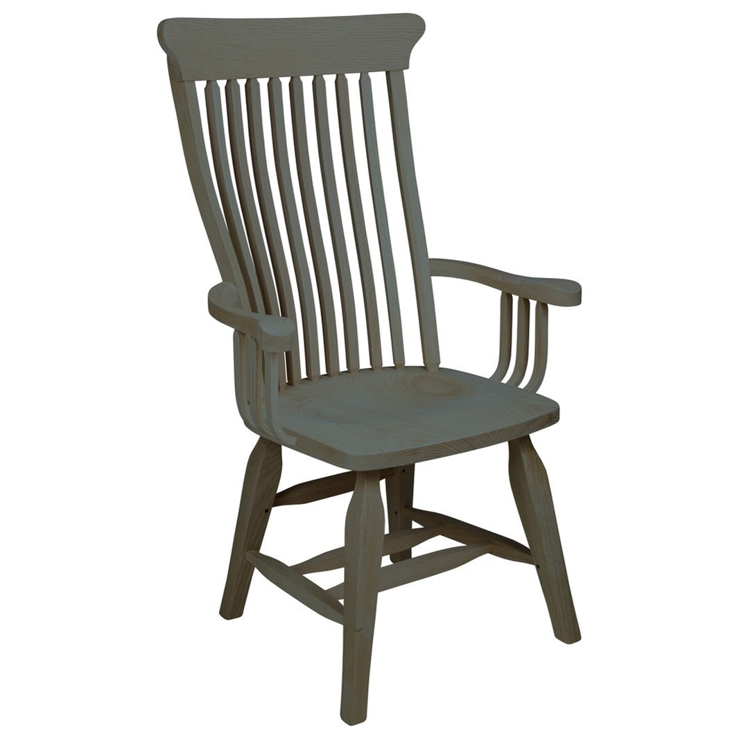 Daniel S Amish Chairs And Barstools 13 4102 Old Country Solid Wood Arm Chair Pilgrim Furniture City Dining Arm Chairs