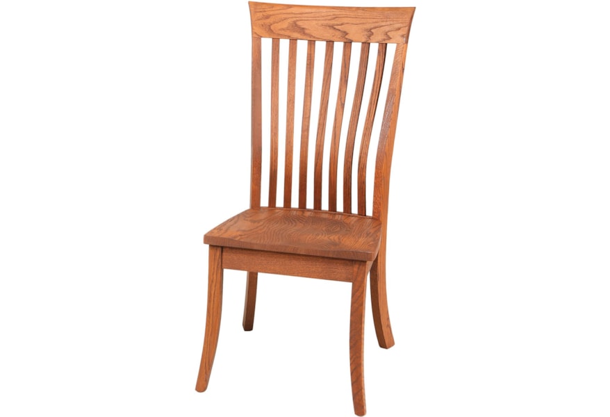 Daniel S Amish Chairs And Barstools 13 8401 Lawrence Lumbar Dining Side Chair Gill Brothers Furniture Dining Side Chairs