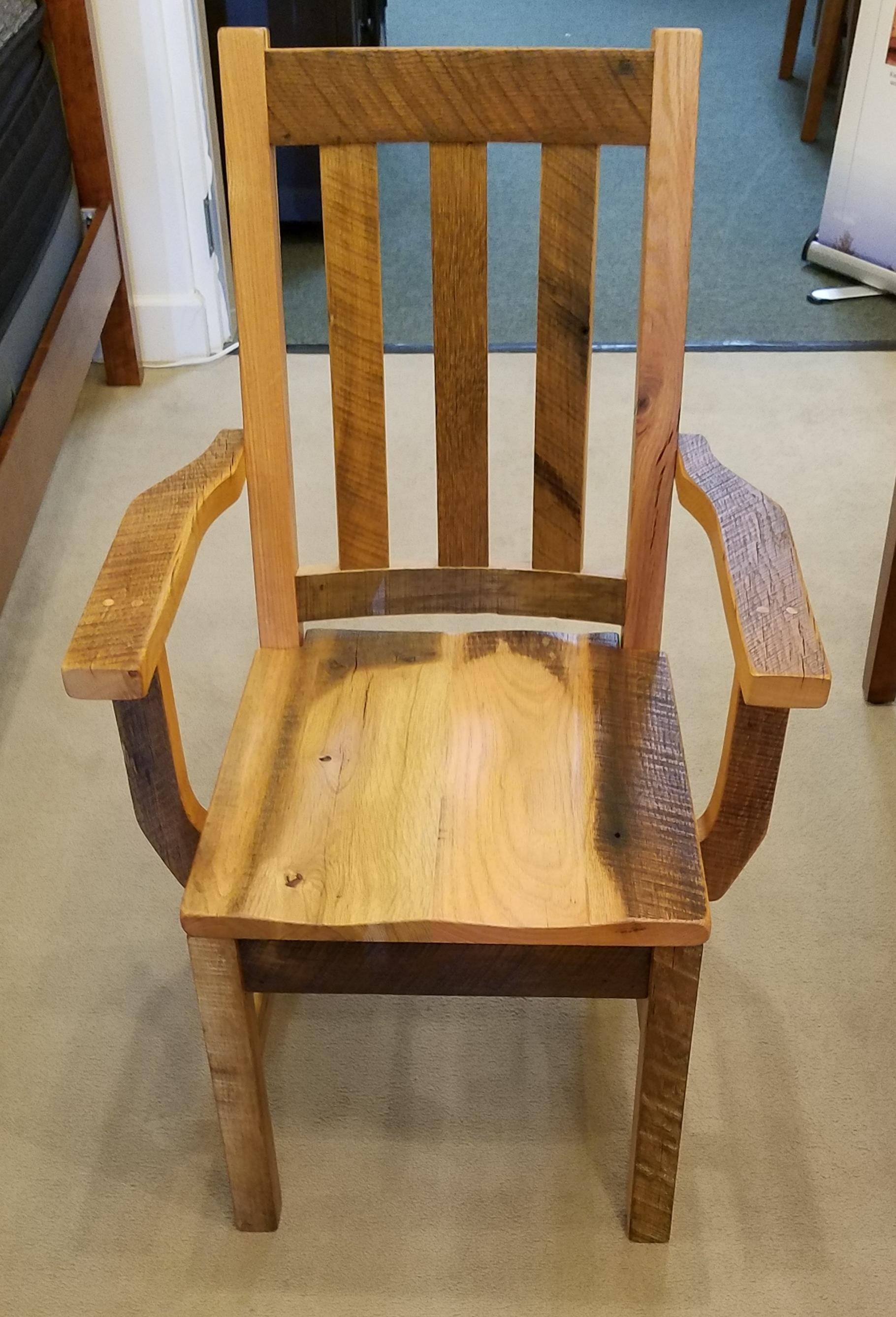 Daniel S Amish Reclaimed Barnwood Silver Lake Arm Chair Rife S