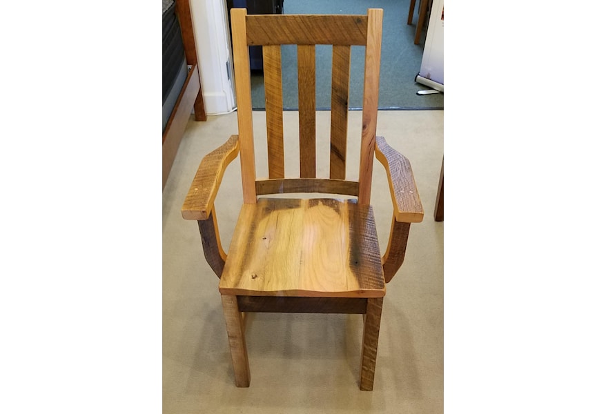 Daniel S Amish Reclaimed Barnwood Silver Lake Arm Chair Rife S