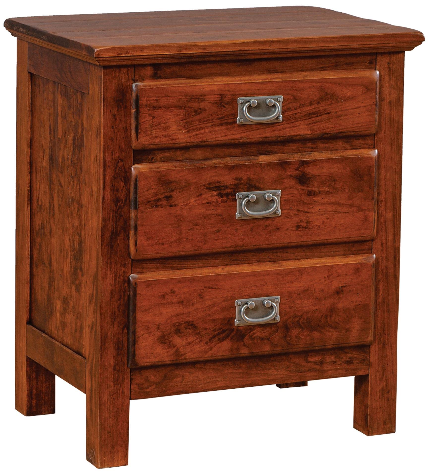 Daniel S Amish Lewiston 3 Drawer Nightstand Westrich Furniture Appliances Nightstands