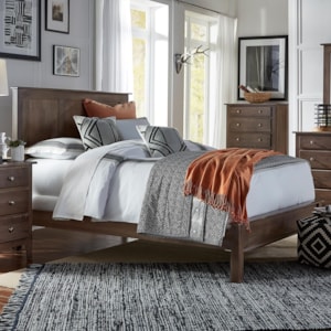 Daniel S Amish Mapleton King Bed With Low Footboard Belfort Furniture Platform Beds Low Profile Beds