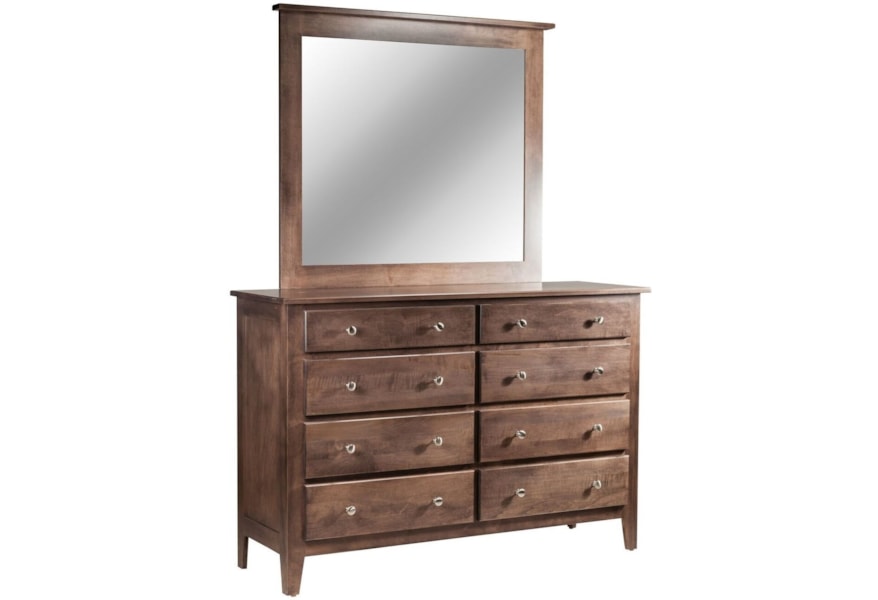 Daniel S Amish Mapleton 8 Drawer Dresser Mirror Set Gill Brothers Furniture Dresser Mirror Sets