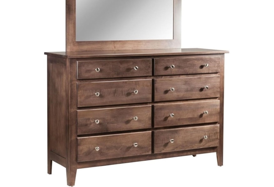 Daniel S Amish Mapleton 8 Drawer Double Dresser Saugerties Furniture Mart Dressers
