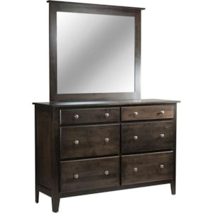 Daniel S Amish Mapleton 35 5056 39 5052 6 Drawer Dresser Mirror Set Gill Brothers Furniture Dresser Mirror Sets