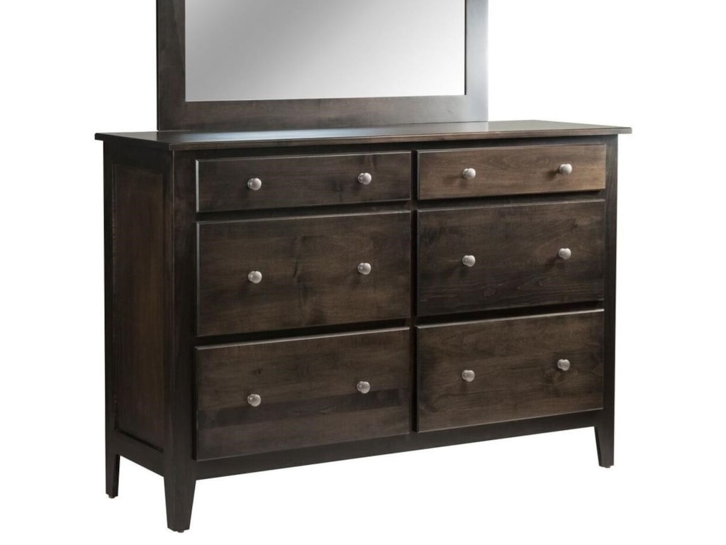 Daniel S Amish Mapleton 6 Drawer Double Dresser Westrich