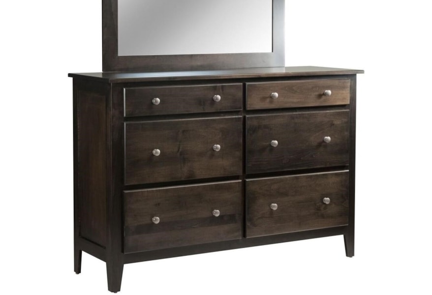 Daniel S Amish Mapleton 6 Drawer Double Dresser Prime Brothers Furniture Dressers