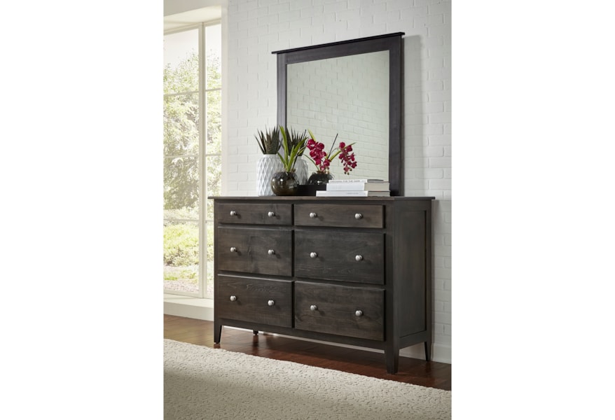 Daniel S Amish Mapleton 6 Drawer Double Dresser Prime Brothers Furniture Dressers