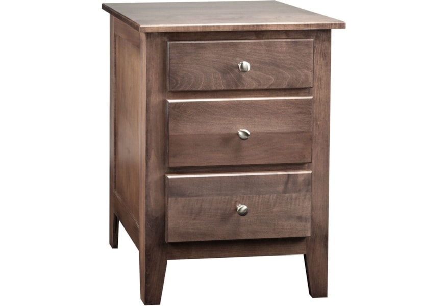 Daniel S Amish Mapleton 37 5013 3 Drawer Nightstand Gill Brothers Furniture Nightstands