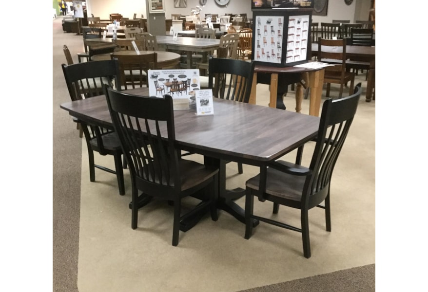Daniel S Amish Millsdale Customizable Solid Wood Millsdale Rectangular Dining Table With Trestle Base Vandrie Home Furnishings Dining Tables