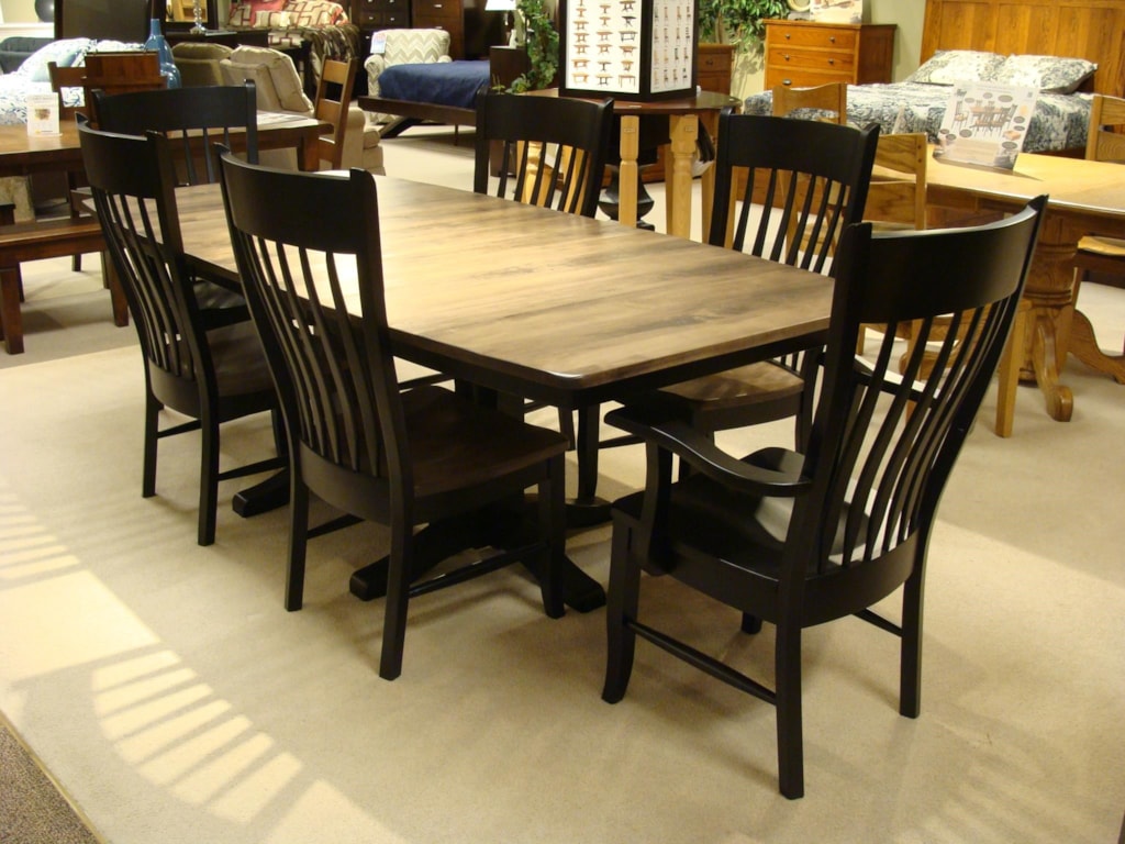 Milale Customizable Solid Wood Rectangular Dining Table With Trestle Base By Daniel S Amish At Vandrie Home Furnishings