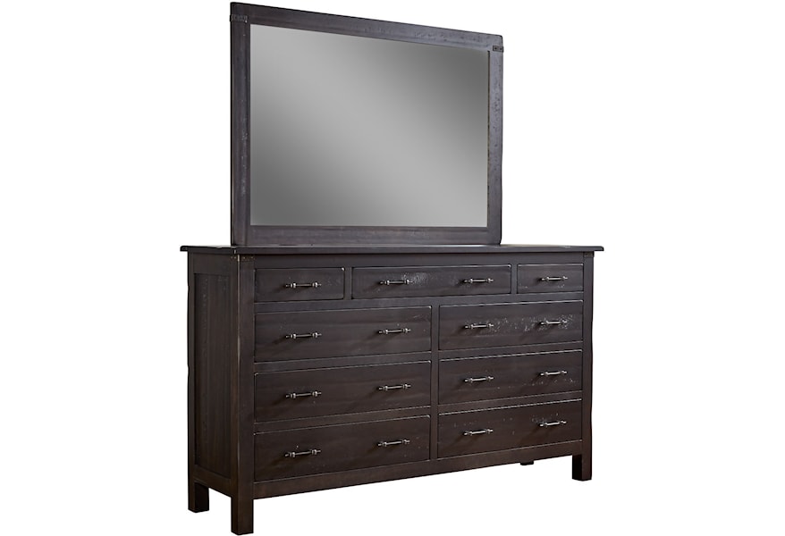 Daniel S Amish Wildwood Solid Wood 9 Drawer Dresser And Tall Wide