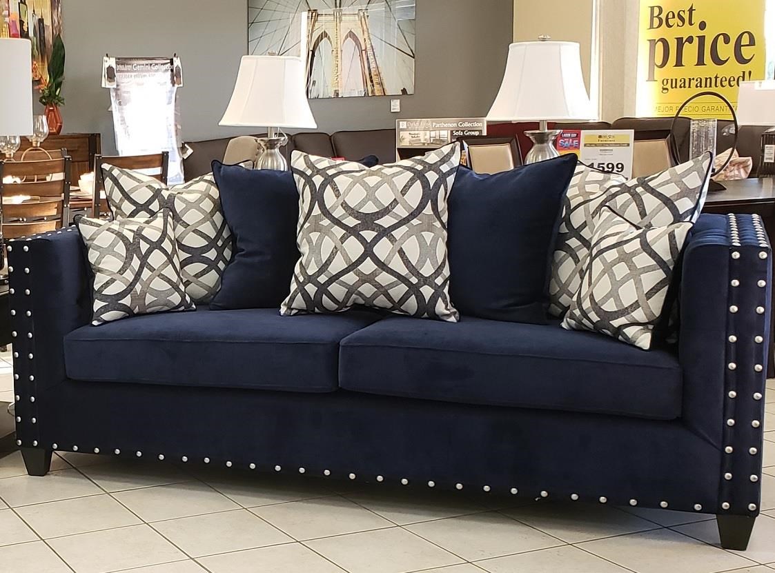 Del Sol Exclusive Bella Bella Ny S Hillstreet Navy Sofa Del Sol