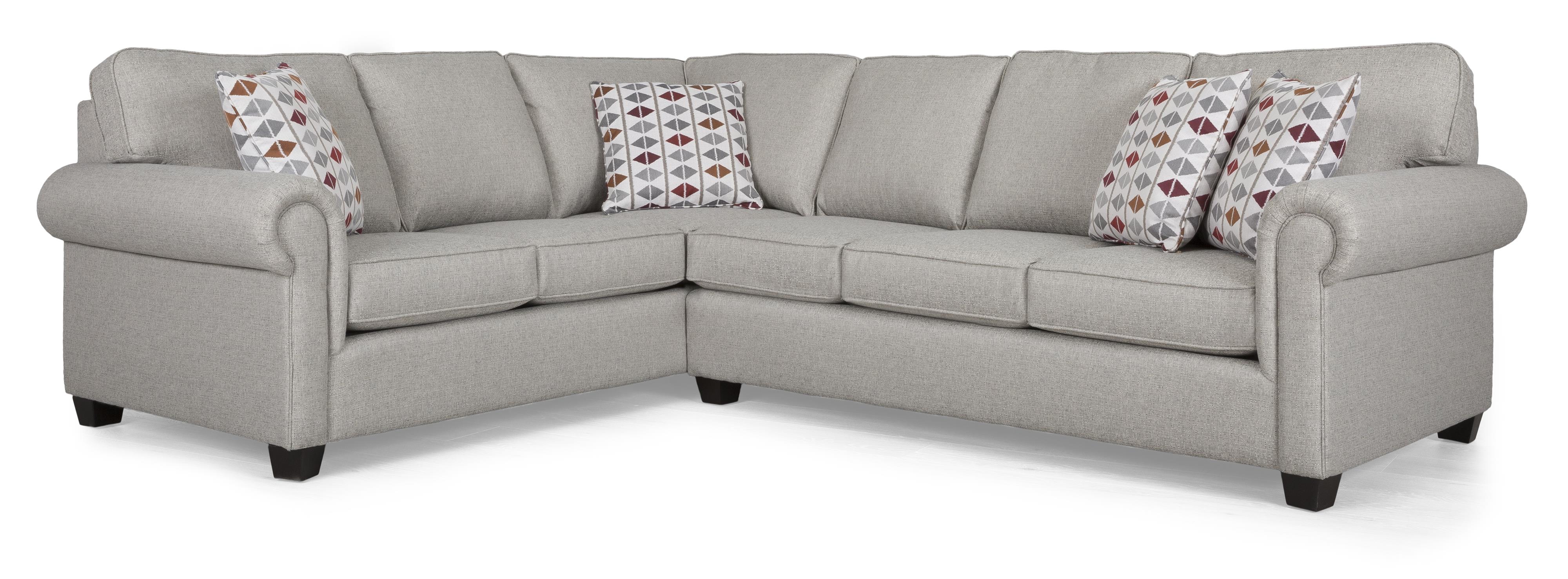 Decor Rest 2006 Sectional Sectional Sofa Group With Rolled Arms