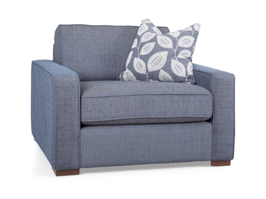 Decor Rest 2591 Contemporary Chair And A Half With Track Arms Wayside Furniture Upholstered Chairs