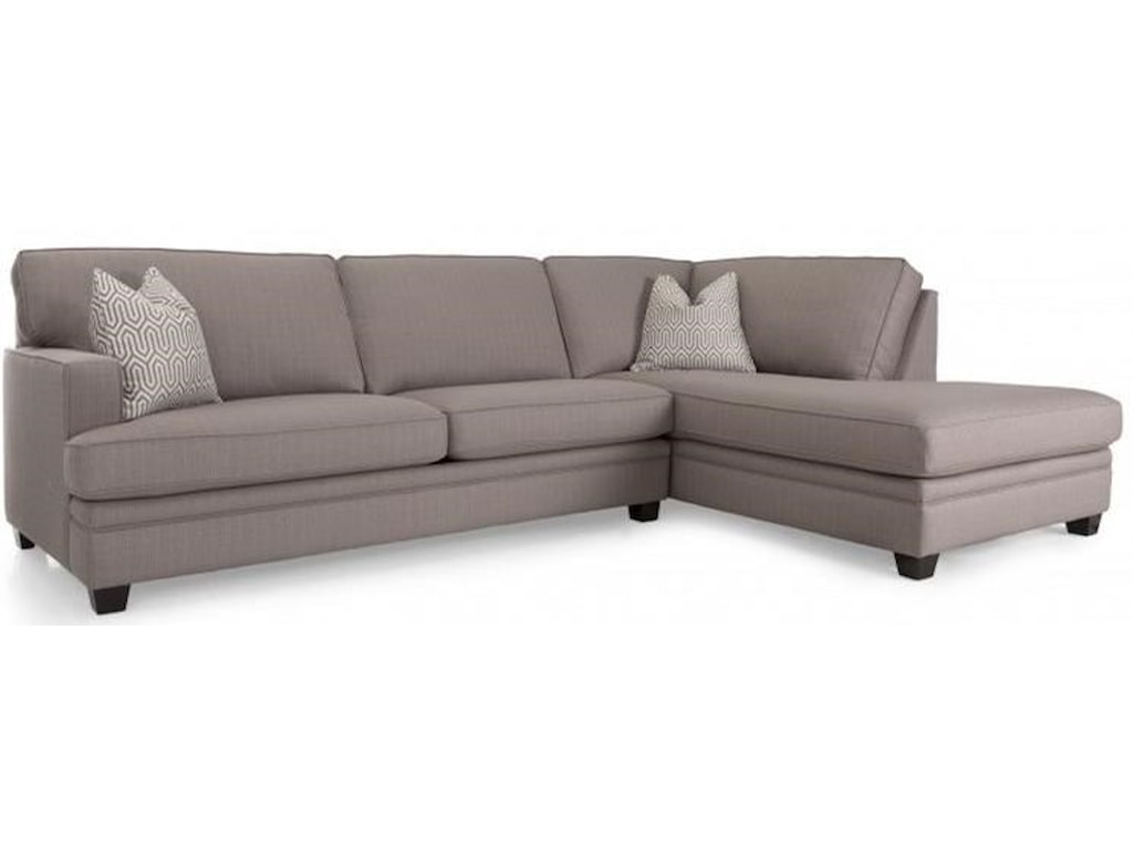 Decor Rest 2696 Contemporary Sectional Sofa With Chaise Stoney Decor Rest 2696sectional Sofa