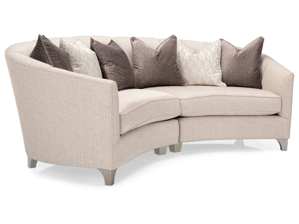 Decor Rest 2784 Contemporary Two Piece Curved Tuxedo Sectional Sofa Decor Rest 27842 Pc Sectional Sofa