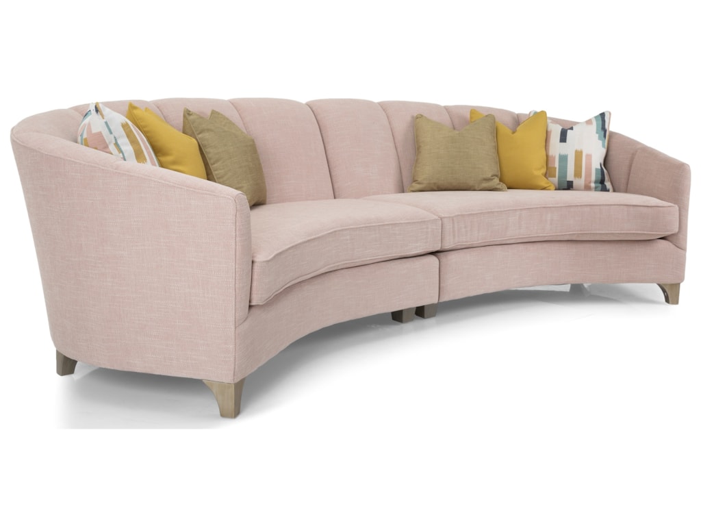 Decor Rest 2784 Contemporary Two Piece Curved Tuxedo