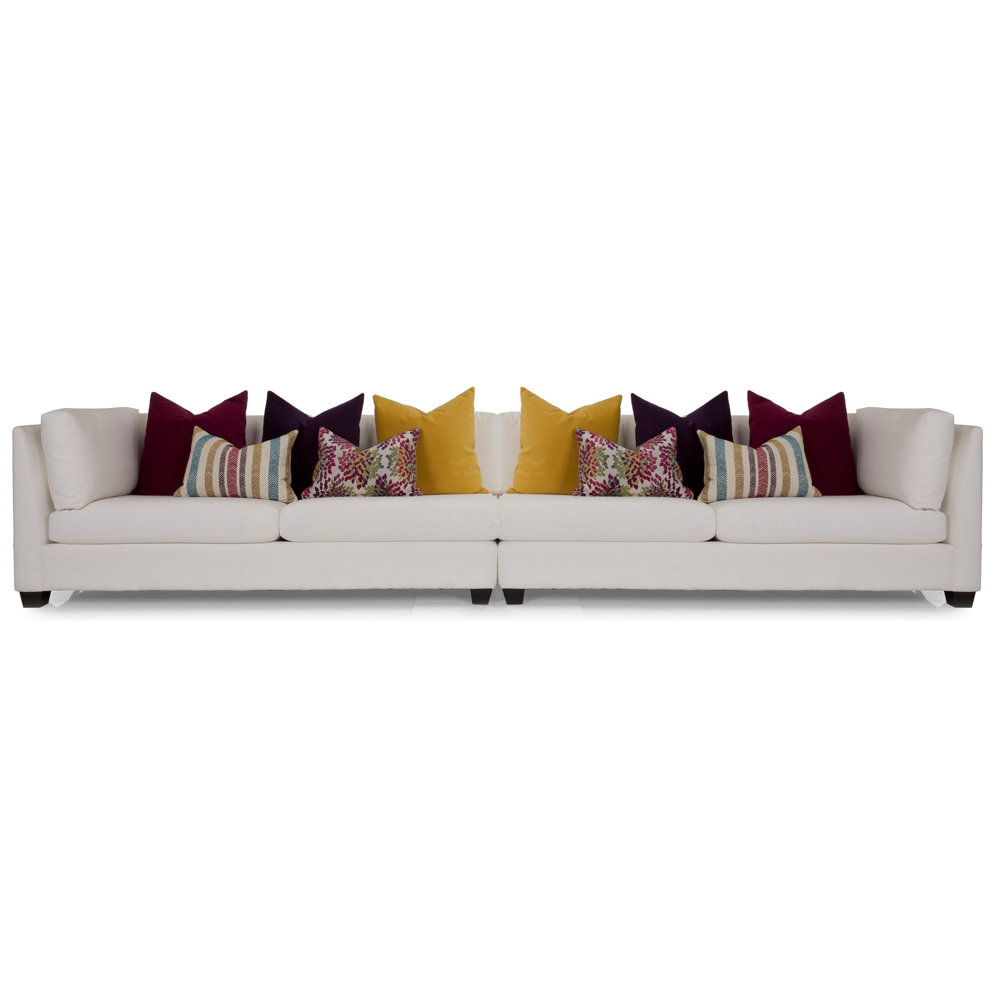 Decor Rest 2875 Casual Sectional Sofa With Loose Pillow Back
