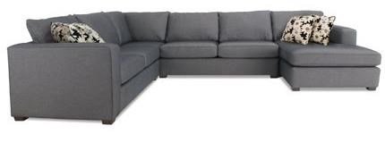 Decor Rest 2900 4 Piece Contemporary Sectional Sofa With Track