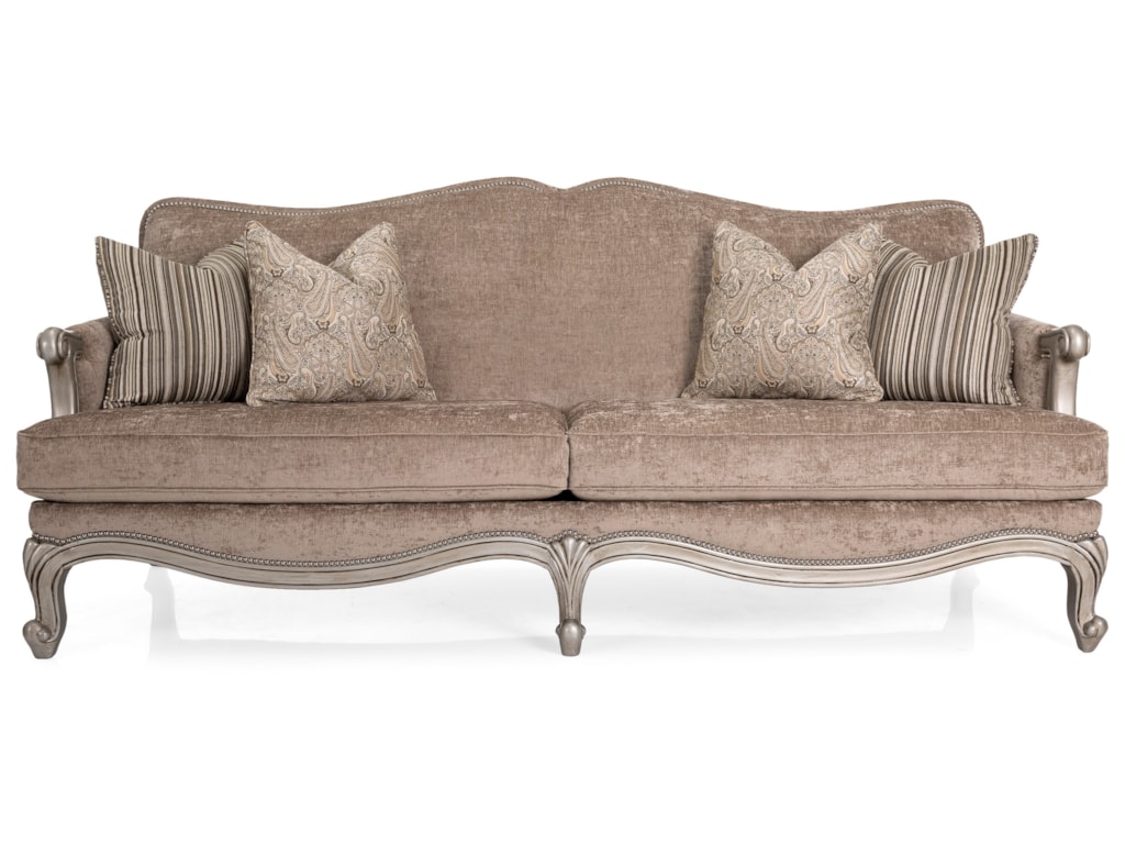 Decor Rest 6701 Traditional French Cabriole Sofa With