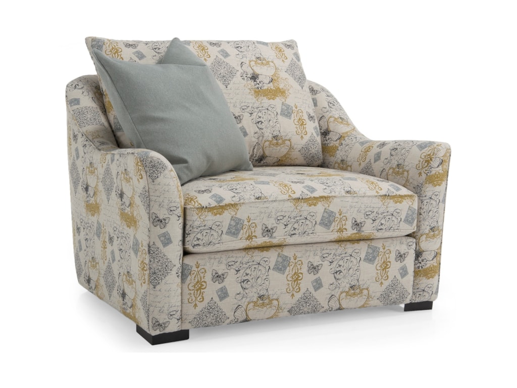Decor Rest 7112 Series Modern Chair And A Half With Flared Track Decor Rest 7112 Series Modern Chair And A Half With Flared Track Arms