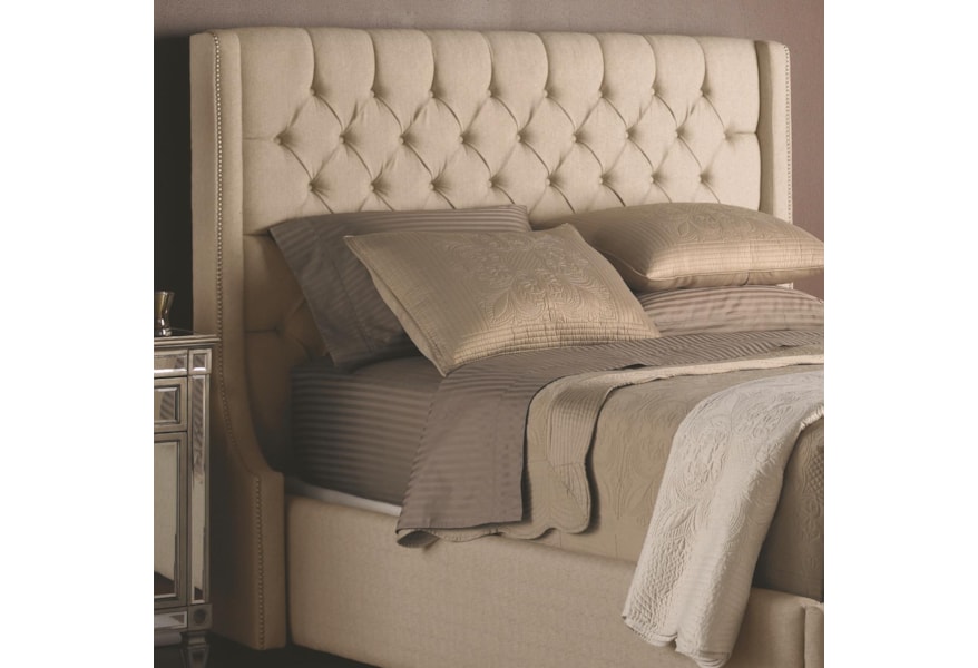 Decor Rest Beds King Upholstered Headboard With Button Tufting