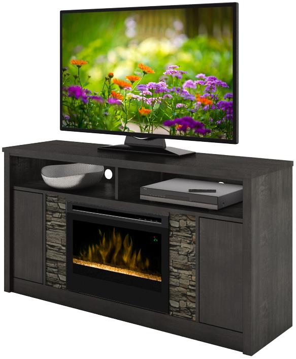 Modern Entertainment Center With Fireplace - Defehr Series 186 Fireplace Tv Console With Faux Stone Detail Stoney Creek Furniture Tv Stands