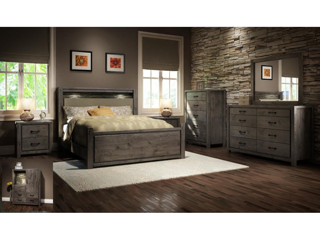 Defehr Series 697Queen Rustic Panel Bed