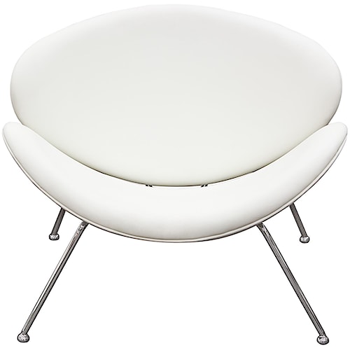 Diamond Sofa Accent Chairs Roxy Chair With Chrome Frame And Diamond Sofa Accent Chairs Roxy Chair With Chrome Frame And Flared Scoop Seat Back