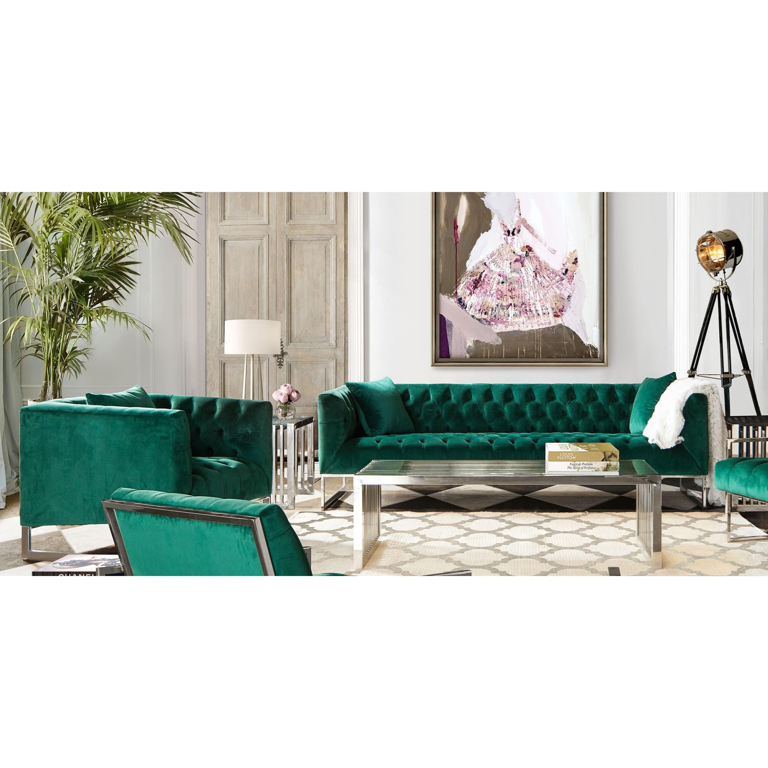 Diamond Sofa Crawford Sofa And Chair Set Red Knot Stationary