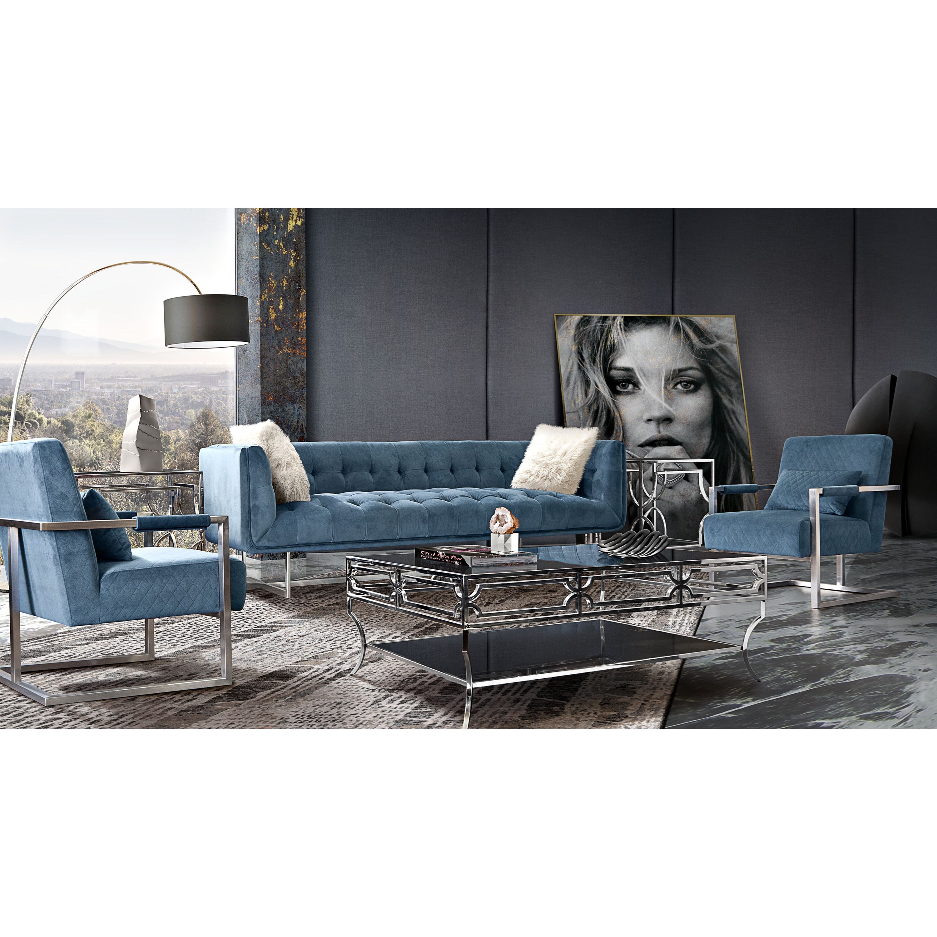 Diamond Sofa Furniture Hollywood Hollywoodsobu Tufted Sofa In Royal Blue Velvet With Metal Legs Del Sol Furniture Sofas Product titlebaxton studio milena glam royal blue velvet fabric u. tufted sofa in royal blue velvet