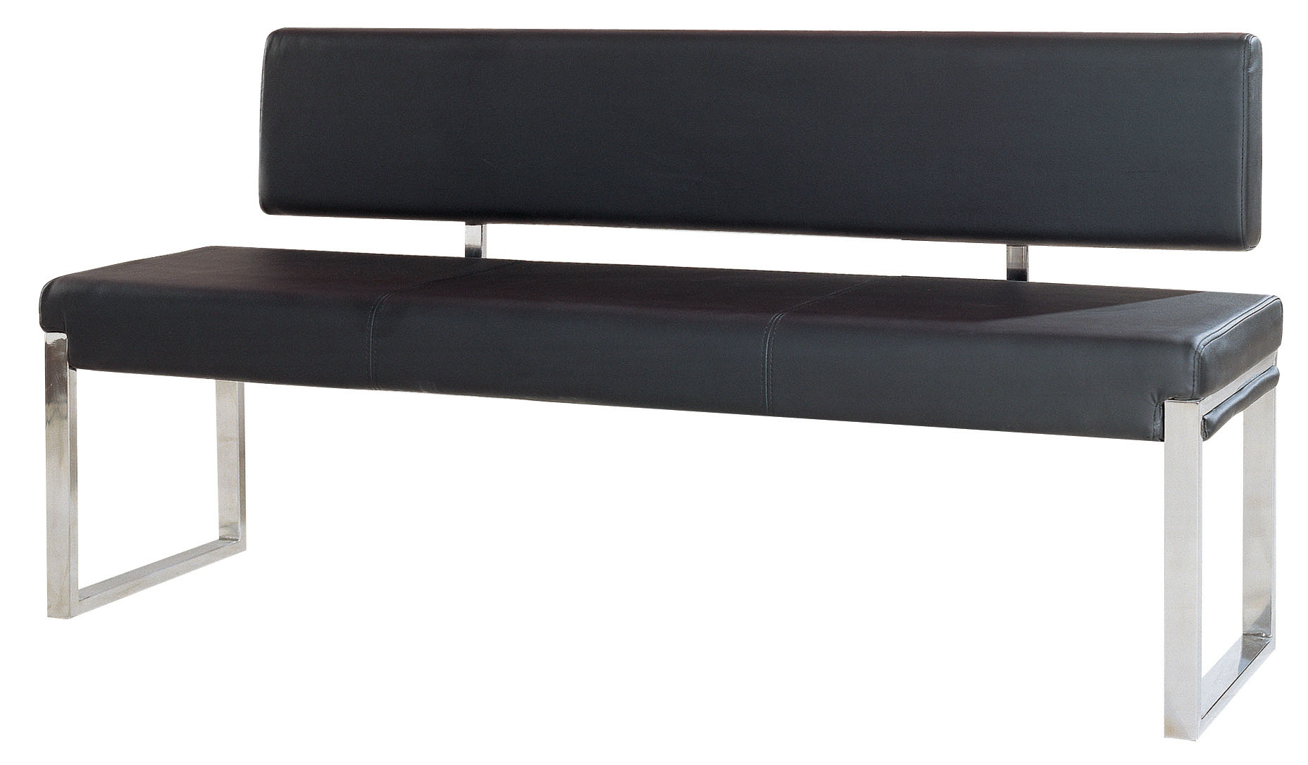 Diamond Sofa Knox Bl Bench With Back Stainless Steel Frame