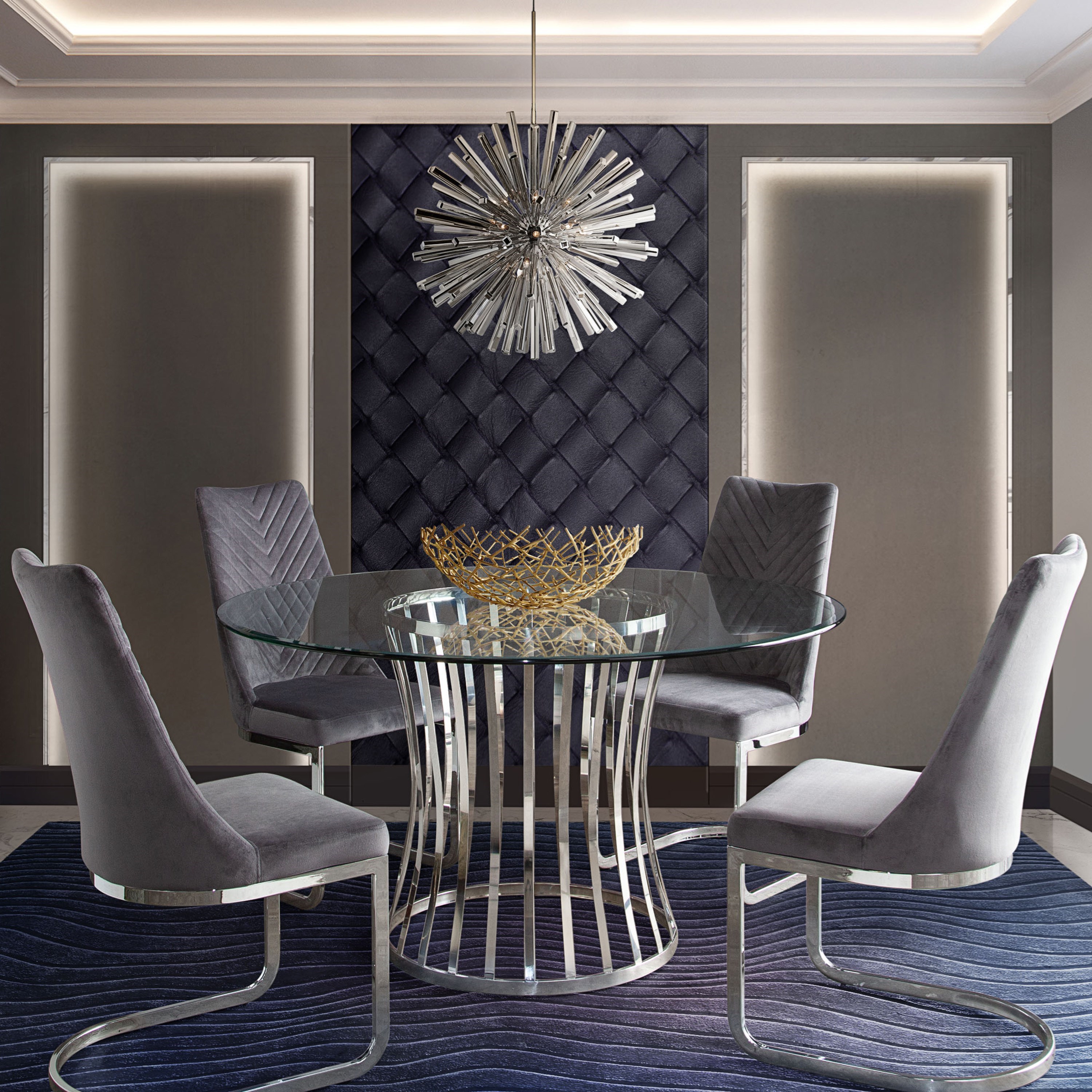 Diamond Sofa Vogue Set Of Four Dining Chairs Red Knot Dining