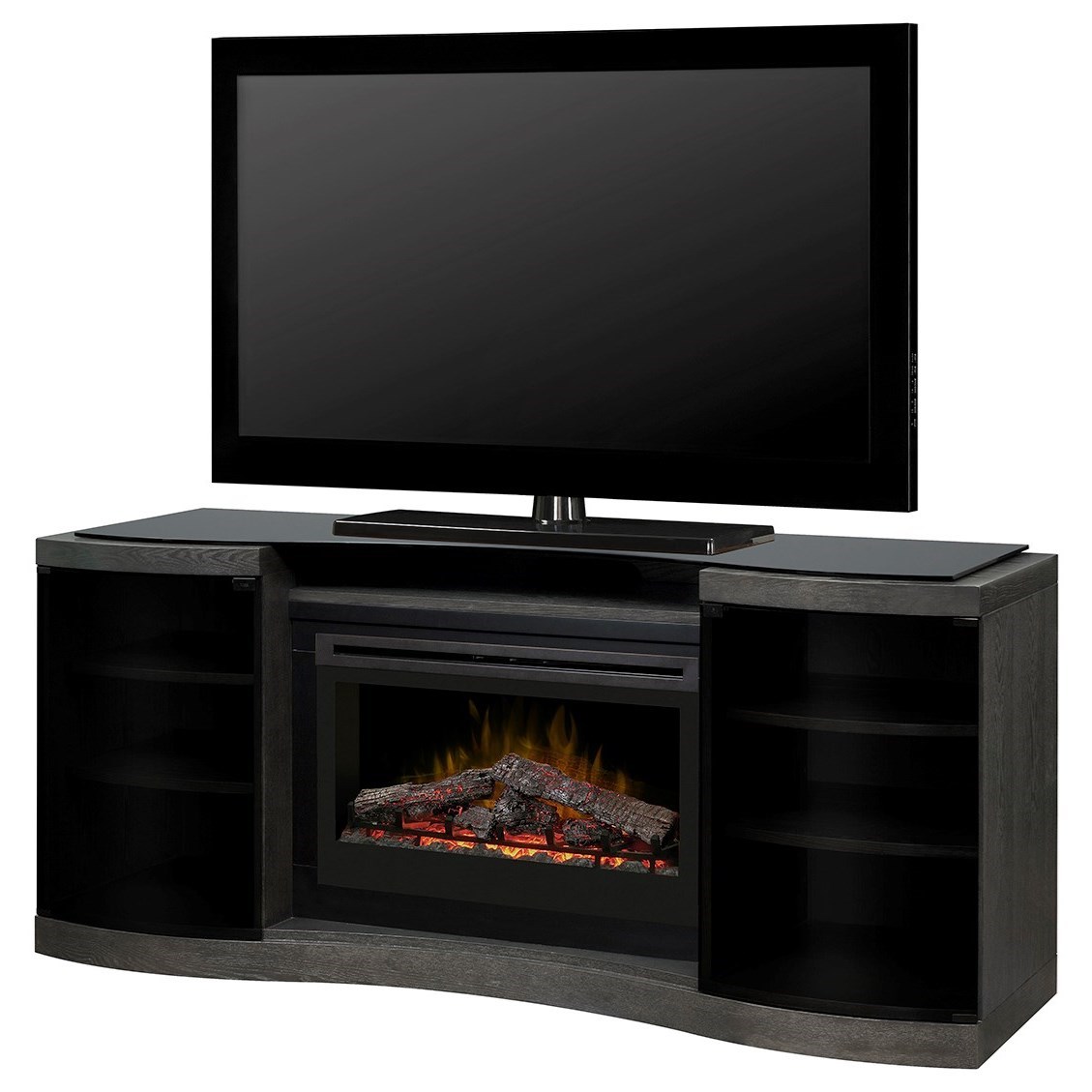 Dimplex Acton Media Console Cabinet With 33 Inch Electric Firebox