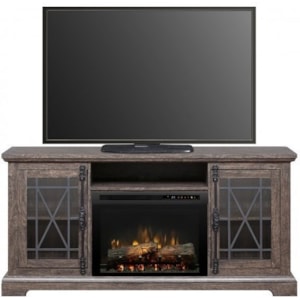 Dimplex Natalie Media Console Fireplace With Mullion Window Doors Hudson S Furniture Tv Stands